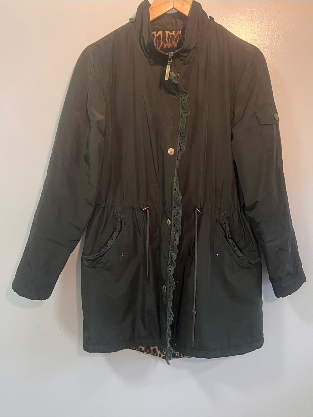 Betsey Johnson Olive Green Utility Coat - Picture 2 of 8